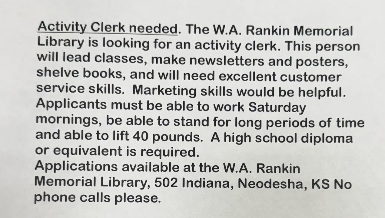W.A. Rankin Memorial Library - Neodesha, KS